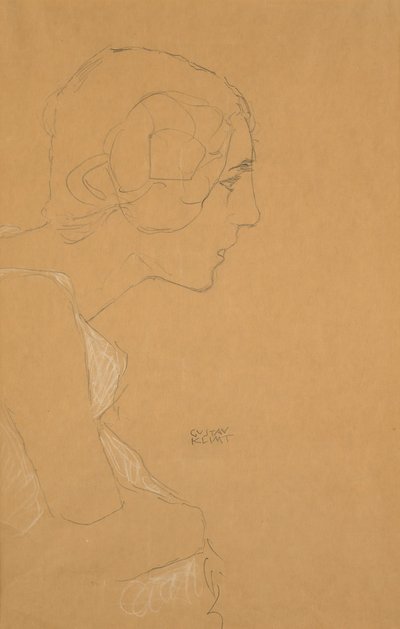 Kniestuck in Profile to the Right by Gustav Klimt